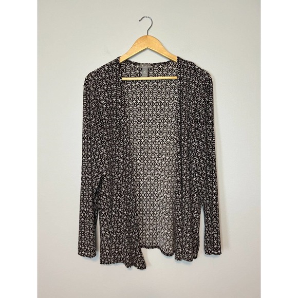 Chicos Travelers Open Cardigan Long Sleeve Slinky Spandex SZ 2 Women's L - Picture 2 of 6